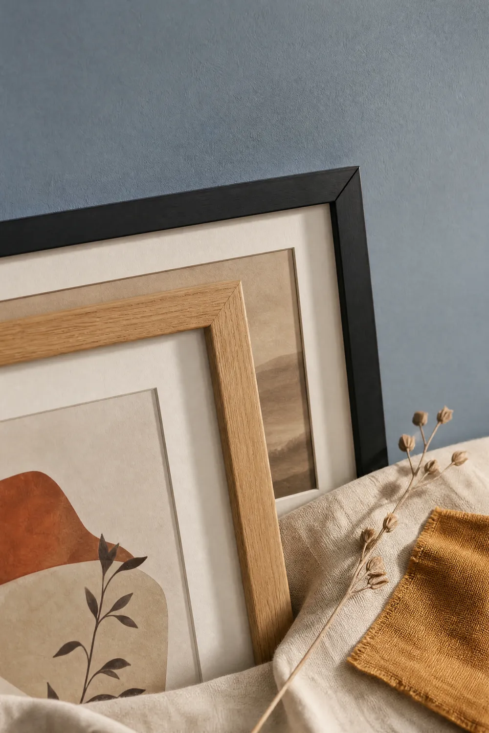 Pinterest pin 2 for this guide: AI-generated styled interior photo with the title text overlaid and the printablewalls.com wordmark