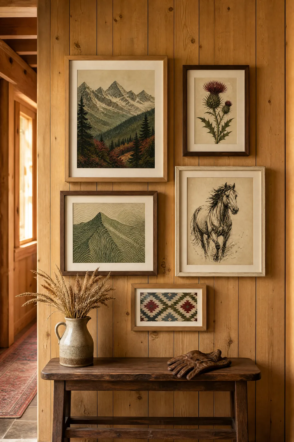 Pinterest pin 1 for this guide: AI-generated styled interior photo with the title text overlaid and the printablewalls.com wordmark