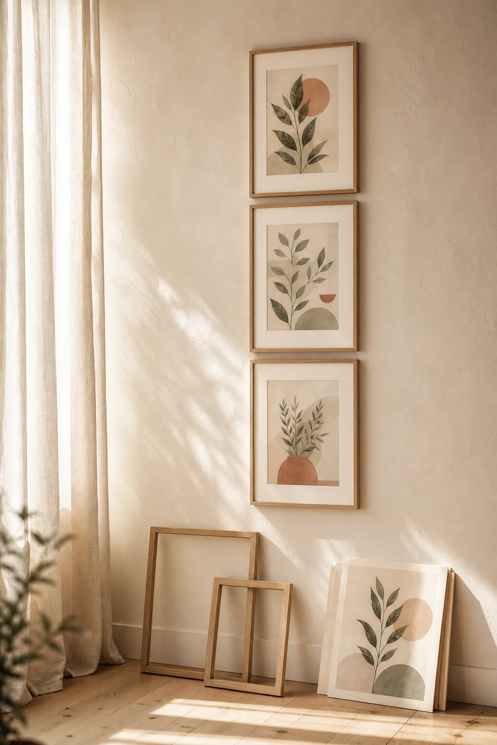 Pinterest pin 2 for this guide: AI-generated styled interior photo with the title text overlaid and the printablewalls.com wordmark